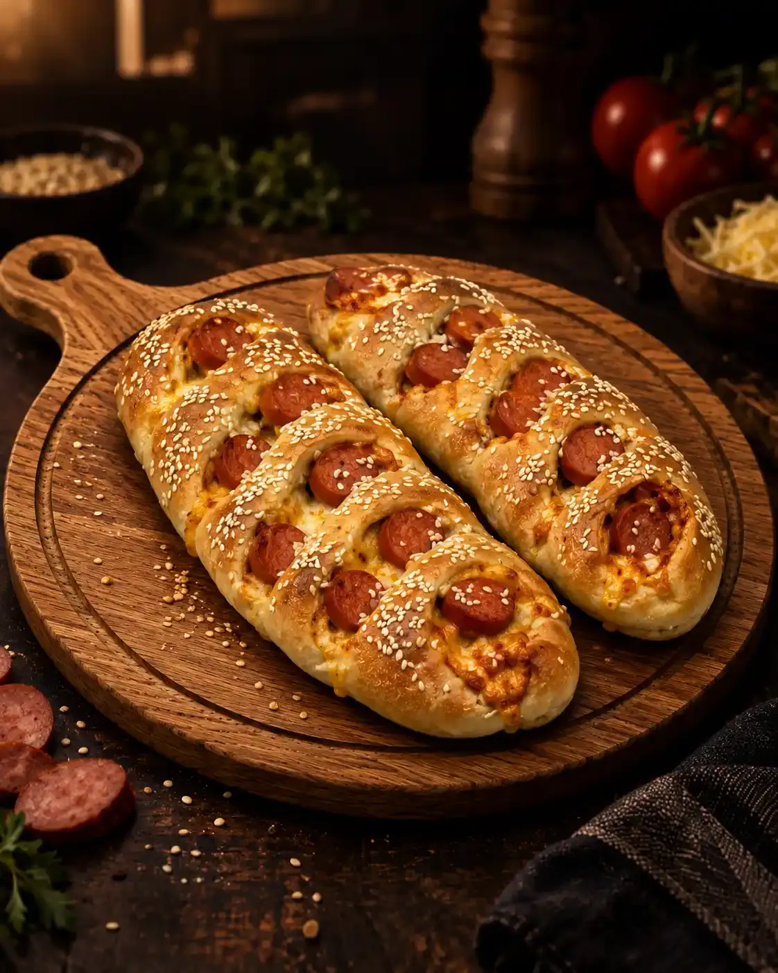 نقانق بالجبنة